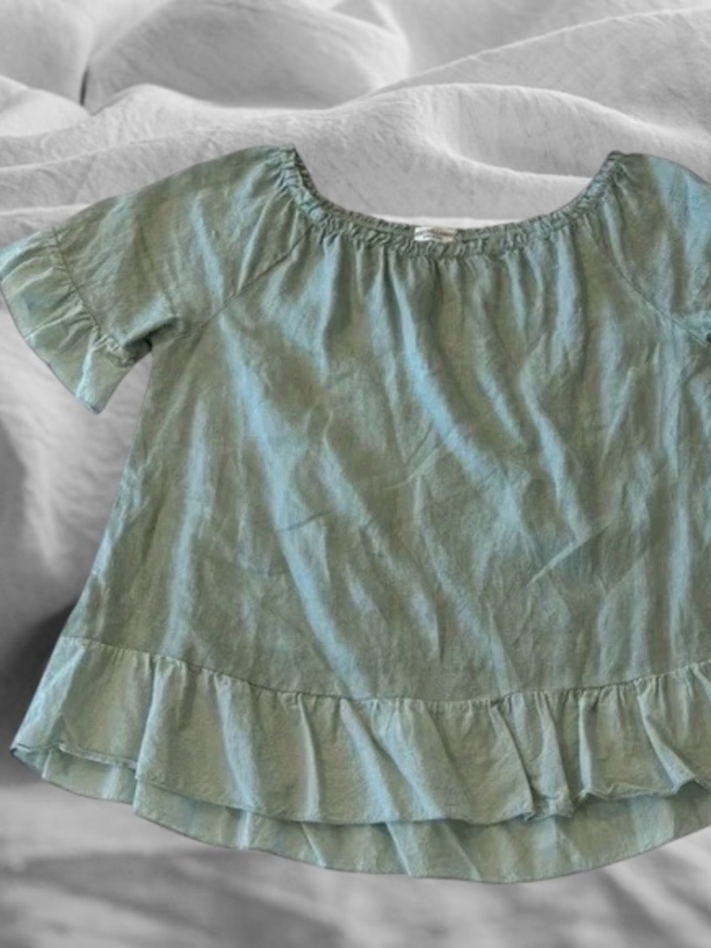 Terzo Millennio Italian Linen Top Green Size Large